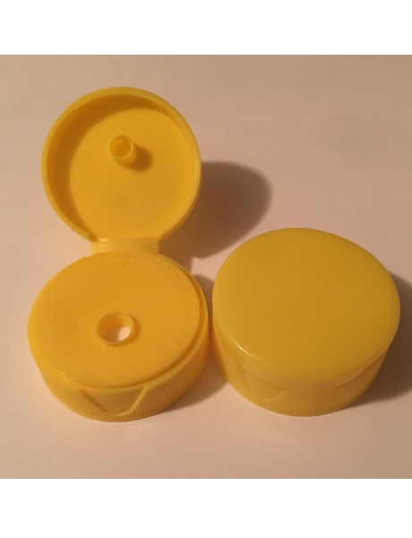 38CT Flip Top Lined Yellow plastic 250 Pack