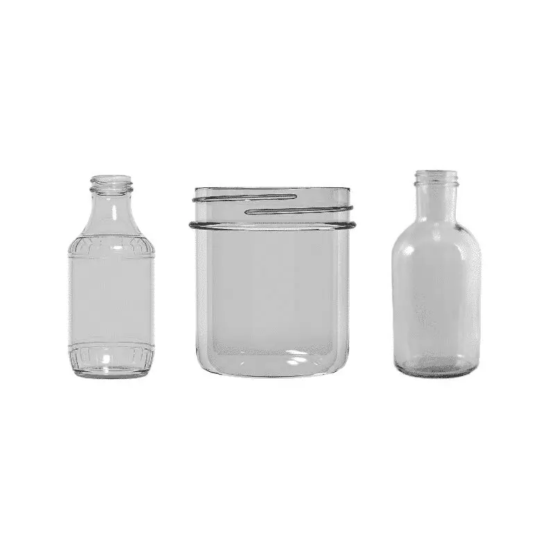 Different size of glass containers