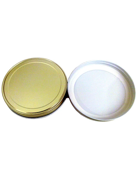 Gold White Metal Plastisol Lined Box 100