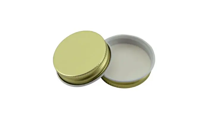 White Metal Plastisol Lined tin on a white background