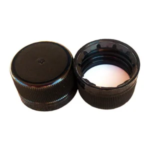 C28-350 Black Plastic Tamper-Evident Closures by Kerr - 100ct